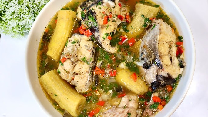 hot pepper soup with plantain