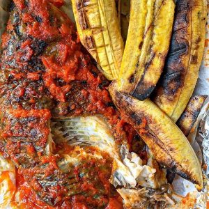Roasted Titus Fish and Plantain